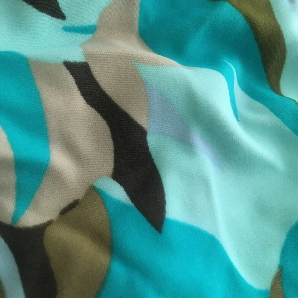 NWT Size XL Freya 9798JU Jungle Print Bikini Brief in Panama Cooler Aqua Camo
